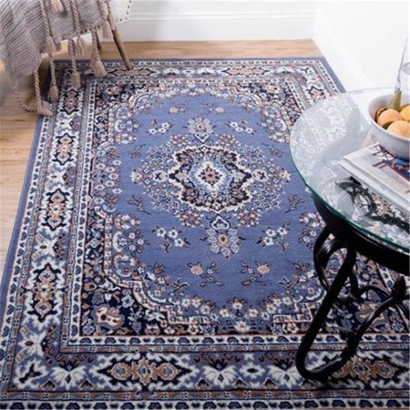 HOME DYNAMIX Home Dynamix 769924419670 9 ft. 2 in. x 12 ft. 5 in. Premium Sakarya Area Border Rug - Country Blue 769924419670